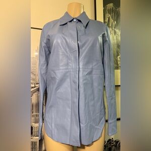 Dolce Cabo Faux Leather Button Up Shirt